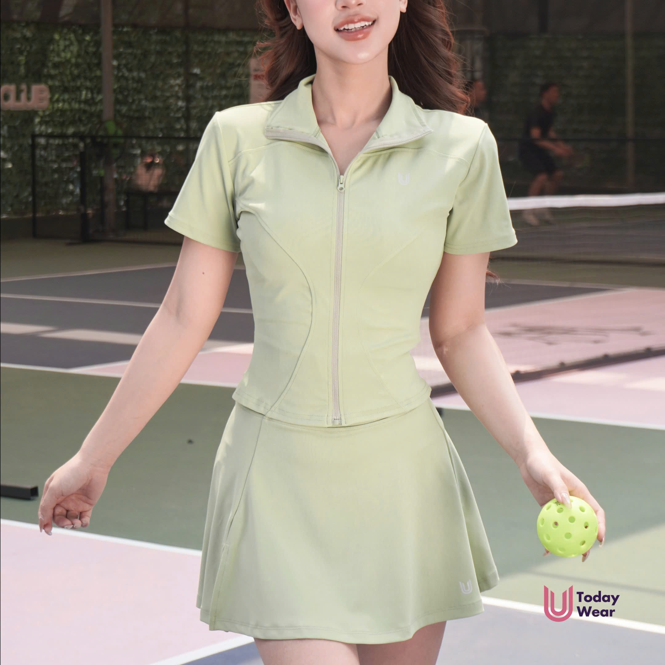 Áo khoác Missy cộc tay Xanh bơ mix chân váy Ivy Xanh bơ_thumbnail_2