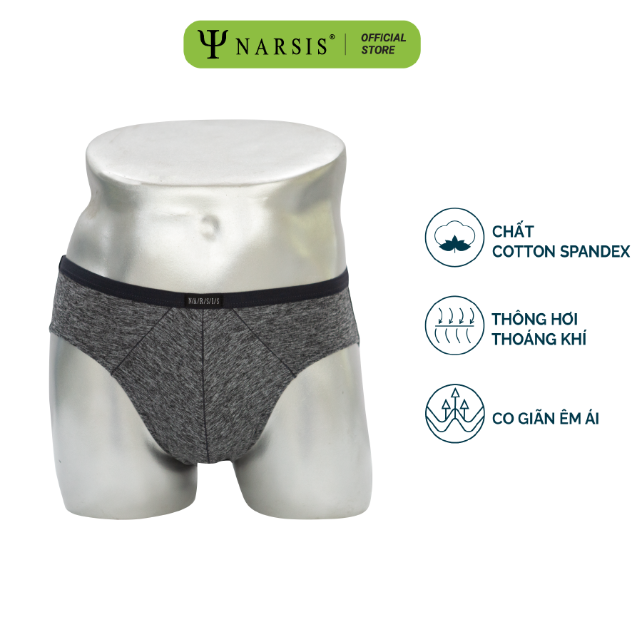 QUẦN SỊP NAM GRAY - MICRO POLY CO GIÃN 4 CHIỀU CÓ LỚP LÓT KHÁNG KHUẨN KHỬ MÙI - C23006 NARSIS VẢI..._thumbnail_3