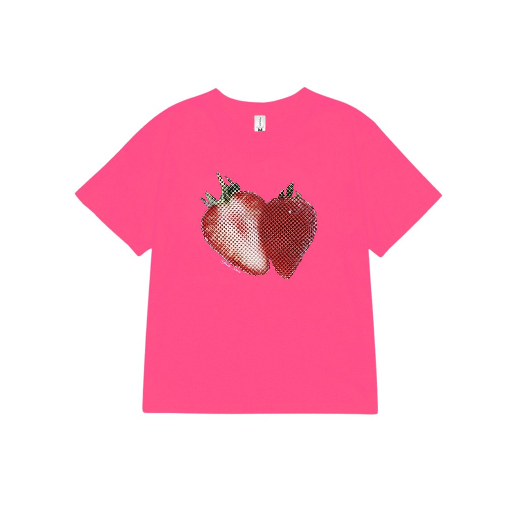 Áo thun baby tee hình quả dâu form ôm xinh xắn ABD1089 Miucho tay ngắn Cổ tròn hotrend in mix_thumbnail_13