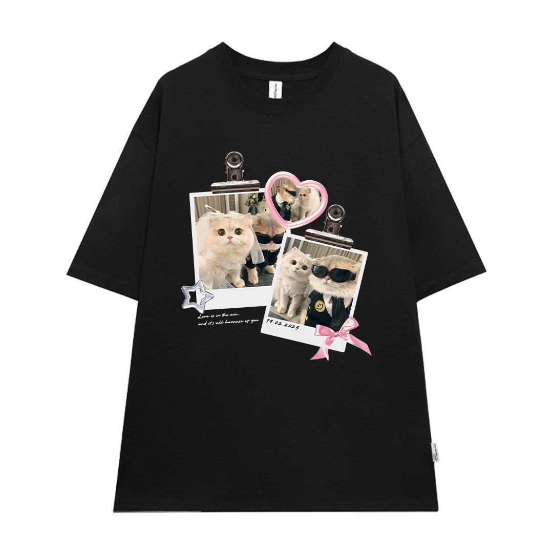 Áo thun cặp nam nữ form rộng 1946 Miucho cổ tròn vải 4c cotton 220gsm thoáng mát in mix_thumbnail_8