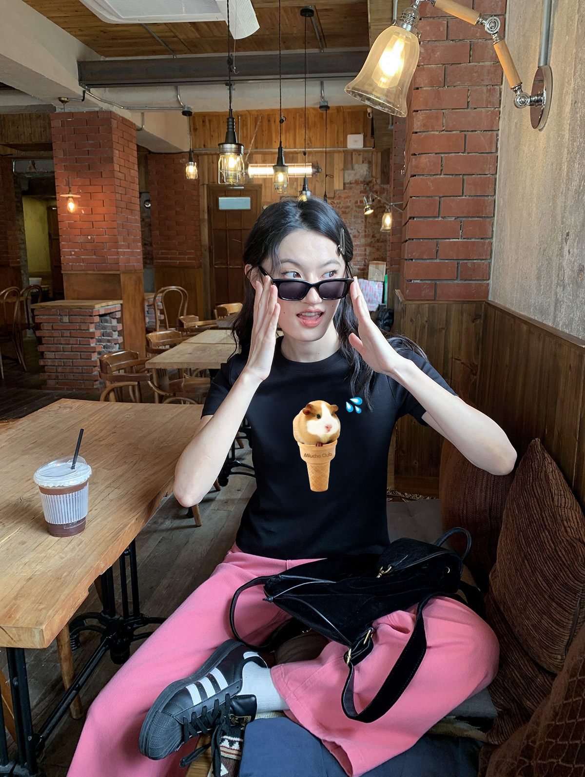 Áo Thun baby tee form ôm ABD1346 Miucho vải cotton co giãn in mix_thumbnail_4