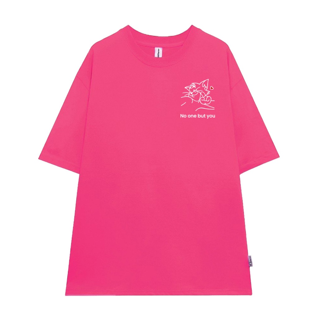 Áo thun couple form rộng cute hoạt hình unisex ATD1055 Miucho vải cotton tay lỡ cổ tròn in mix_thumbnail_18