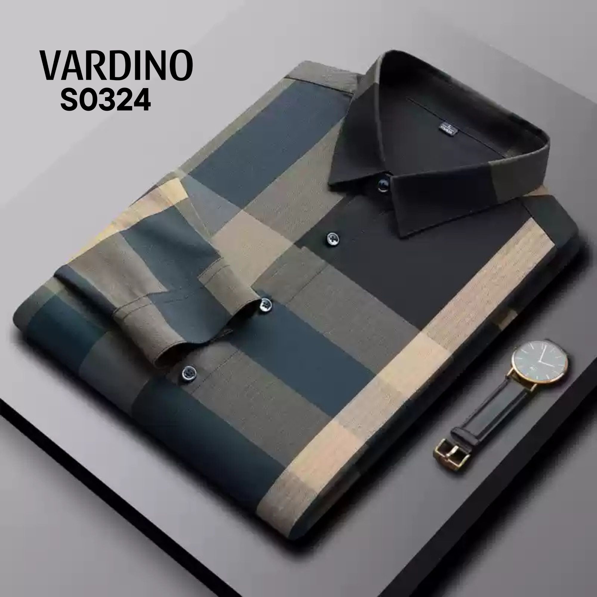 Áo sơ mi kẻ dài tay Vardino S0324_thumbnail_2