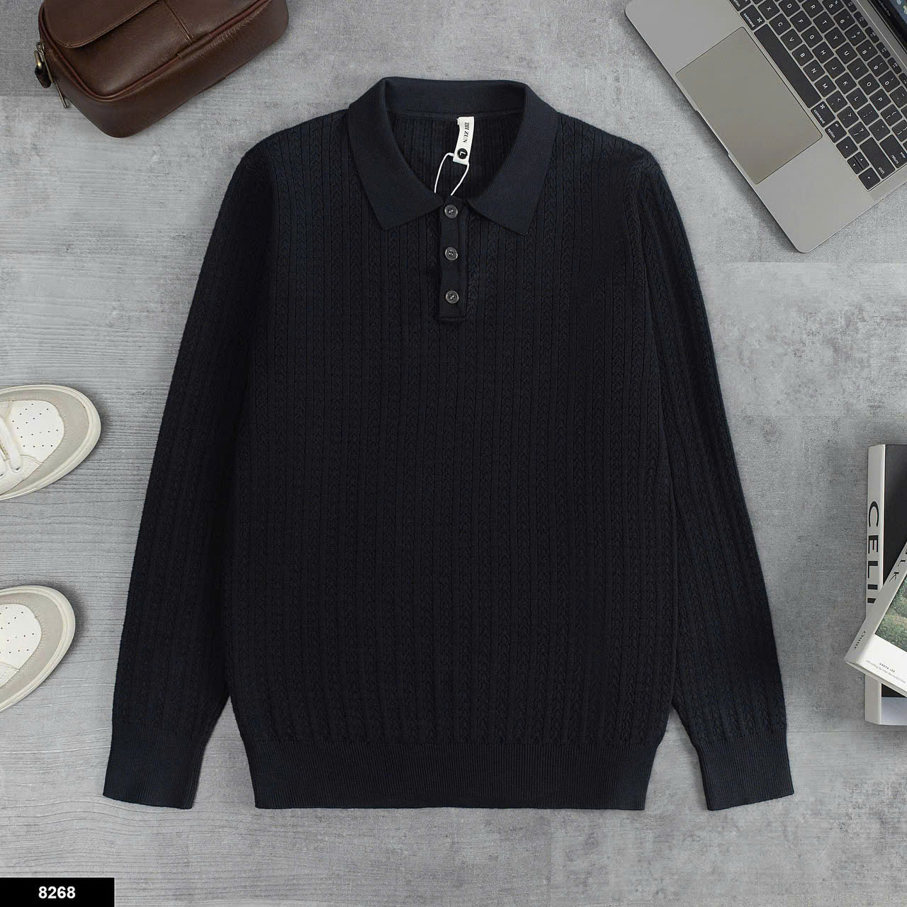 Áo Len Polo Nam Dệt Gân Cao Cấp_thumbnail_9