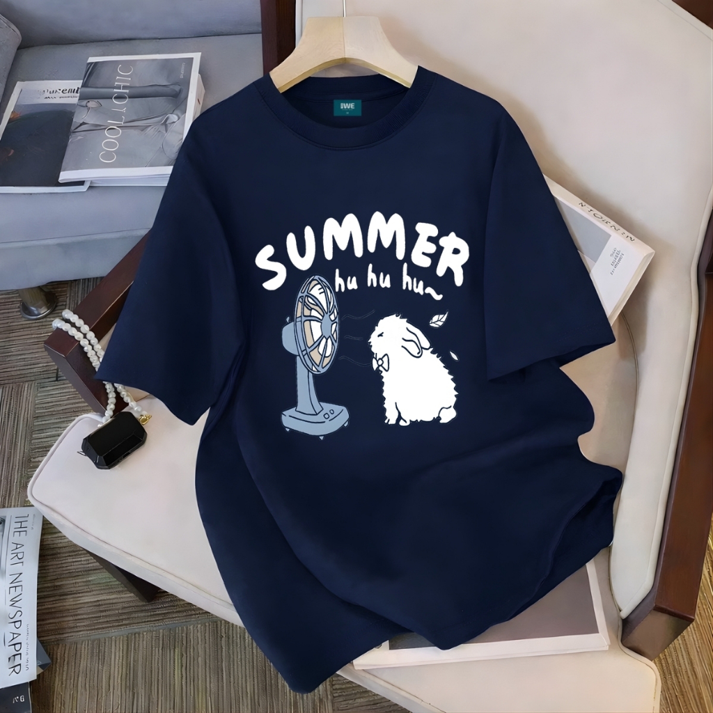 Áo thun unisex UX30-1138 SUMMER hu hu hu hình thỏ dáng oversized local brand WETEE