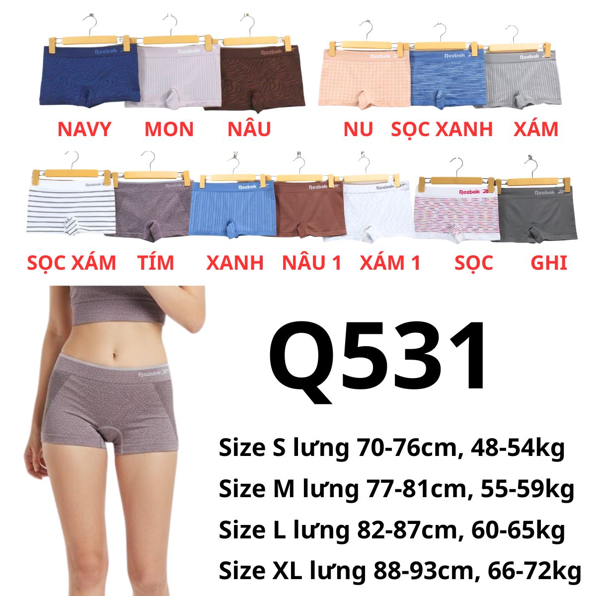 Q531 Quần chip đùi dệt RB