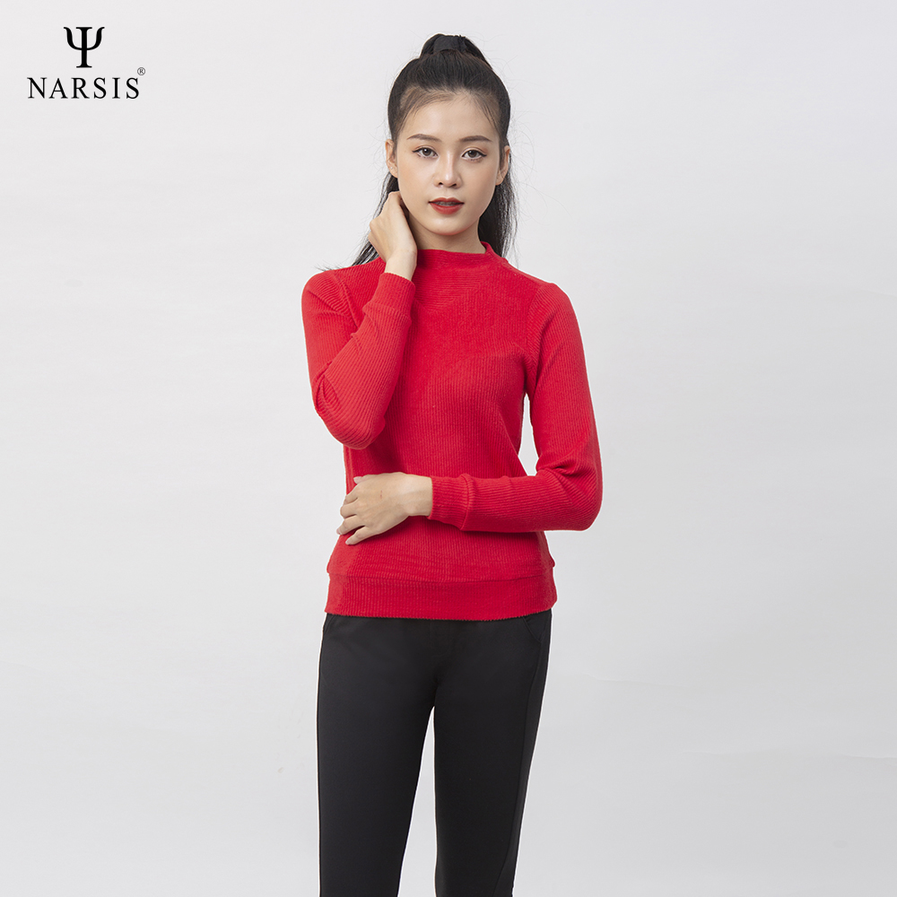 ÁO THU ĐÔNG NỮ L0057 NARSIS VẢI LEN COTTON ẤM ÁP, THOÁNG MÁT, GIỮ ẤM TỐT, MỀM MẠI_thumbnail_0