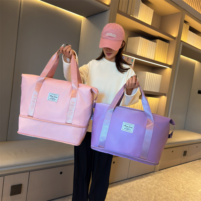 Túi du lịch 2 tầng vải nylon siêu dày chống thấm nước nhiều ngăn đựng size lớn màu trơn(TT-PO-2T)_thumbnail_16