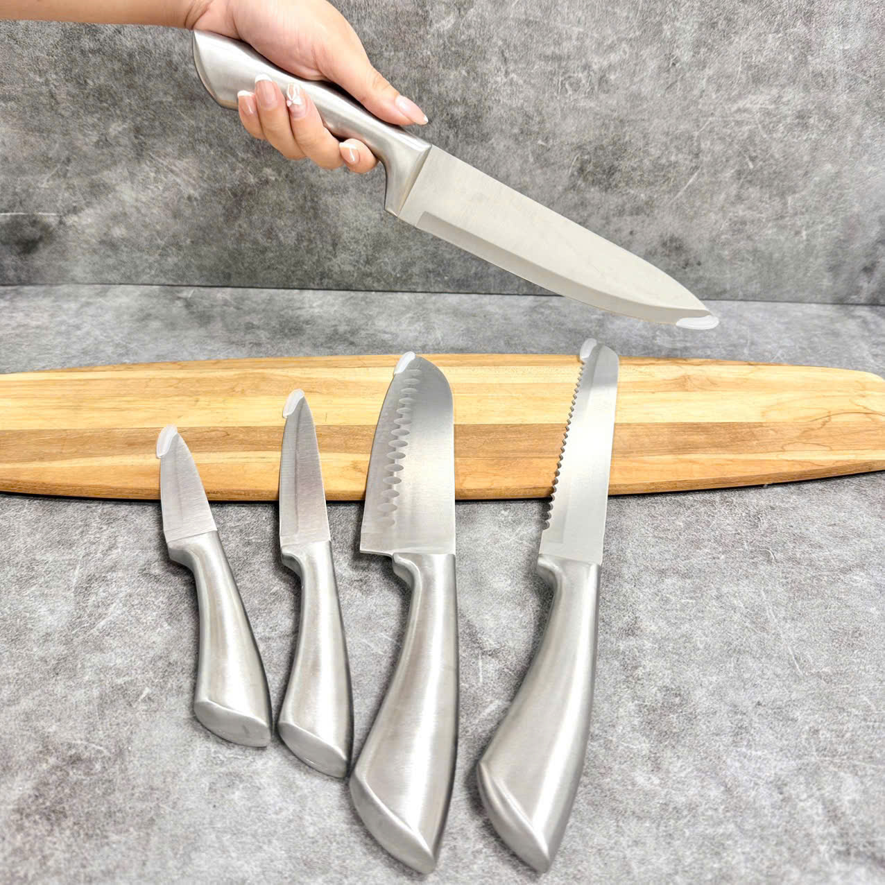 BỘ 5 DAO LÀM BẾP CAO CẤP KNIFE CHEF – THÉP 3CR13 KHÔNG GỈ | CHỐNG DÍNH_thumbnail_5