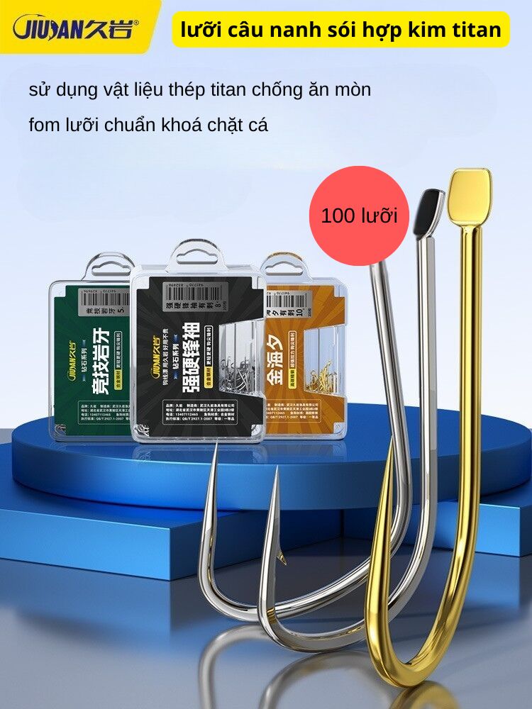 Hộp 100 Lưỡi Câu Nanh Sói Hợp Kim Titan Không Ngạch_thumbnail_1