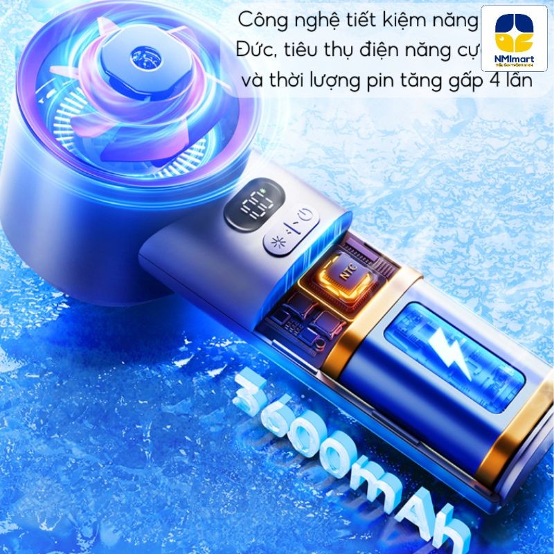 Quạt Cầm Tay Mini NMIMART 100 Mức Gió, Sạc Nhanh, Làm Mát Nhanh Dùng Lên Đến 10 Giờ_thumbnail_8
