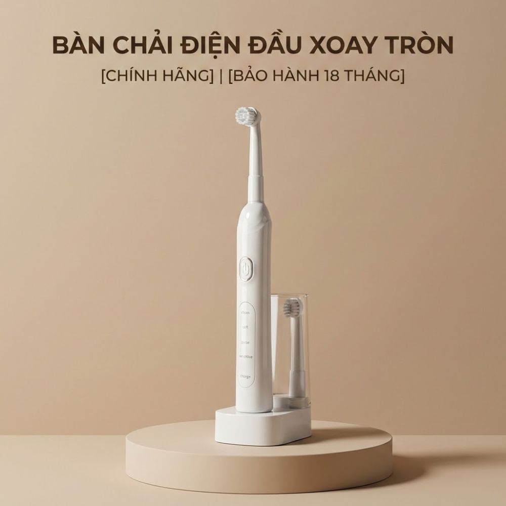 Bàn Chải Điện Đầu Xoay Tròn Kachi MK361