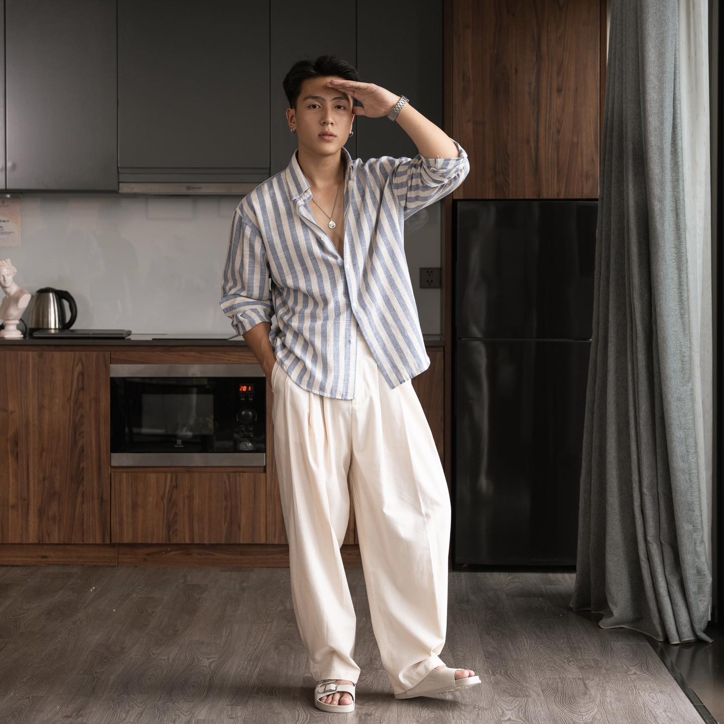 Áo Sơ Mi Dài Tay JackSon Vải Linen Form Relaxed