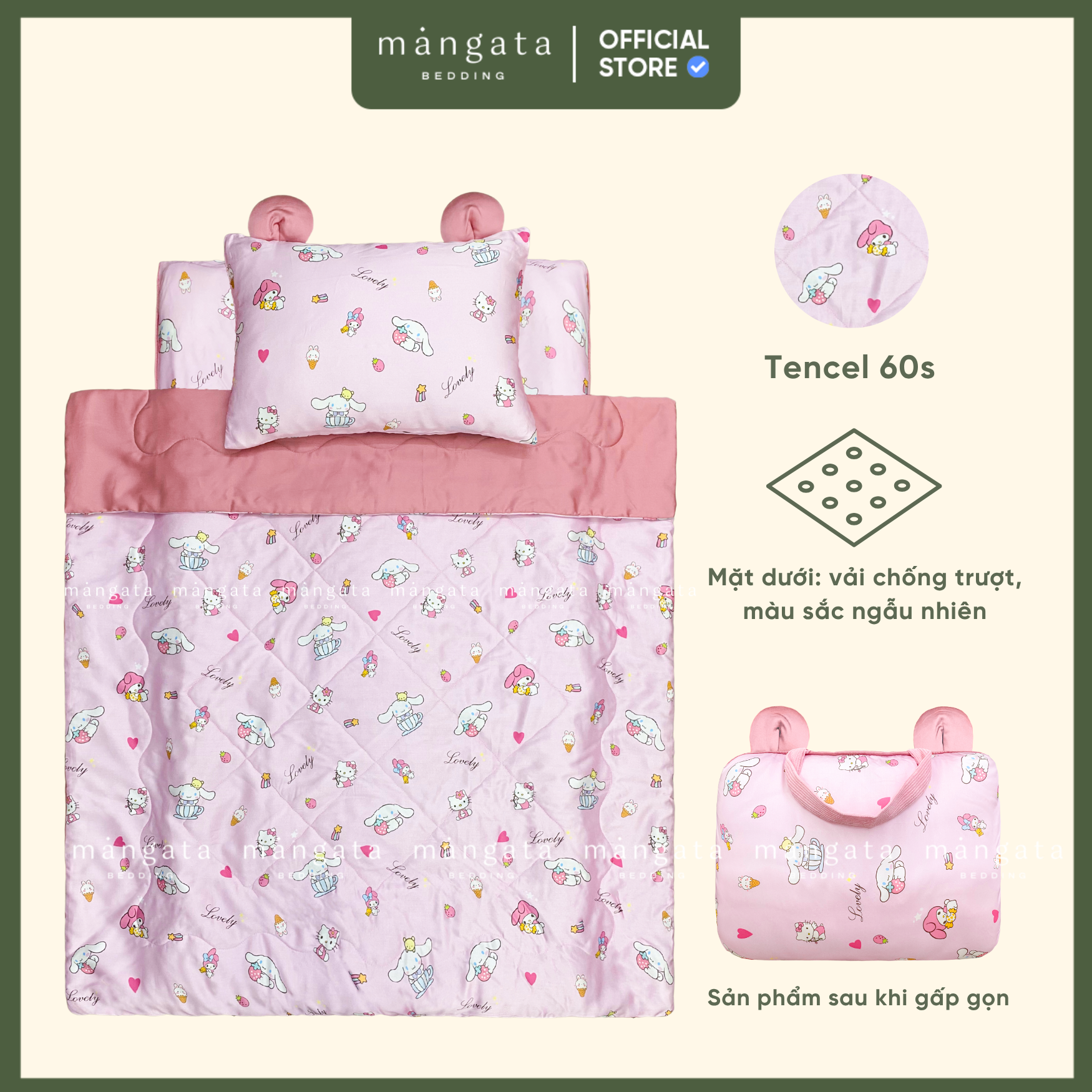 Mẫu Kitty thỏ - Bộ chăn gối gấp gọn đi học_thumbnail_1