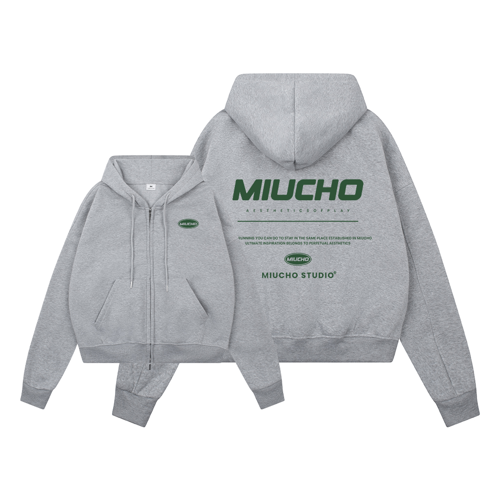 Áo hoodie zip local brand dày dặn form boxy HXD1571 Miucho Club vải nỉ bông khóa kéo mũ rộng in typography_thumbnail_5
