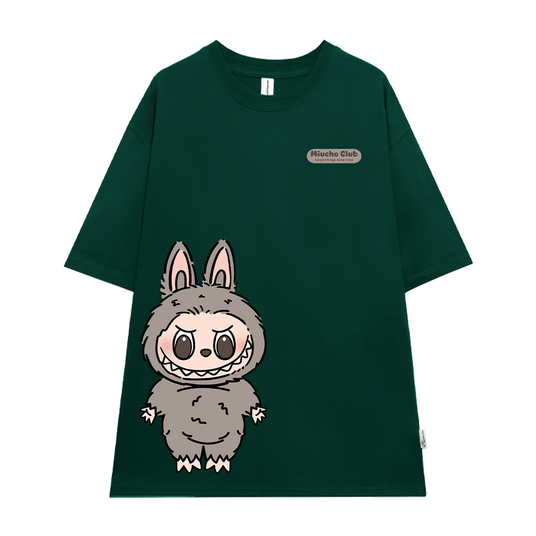 Áo thun labubu form rộng nhiều màu ATD1468 Miucho vải cotton cổ tròn in mix_thumbnail_18