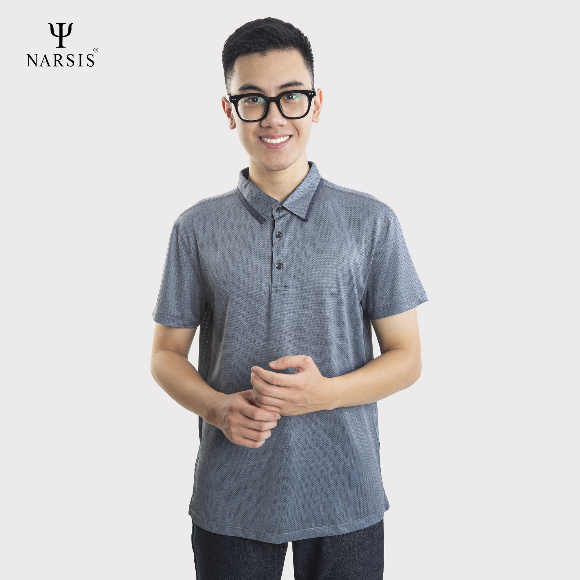 ÁO POLO CÓ CỔ NAM D0011 NARSIS VẢI COTTON SPANDEX CO GIÃN, THOÁNG MÁT, CHẤT LIỆU CHỐNG NHĂN, ĐÀN ..._thumbnail_4