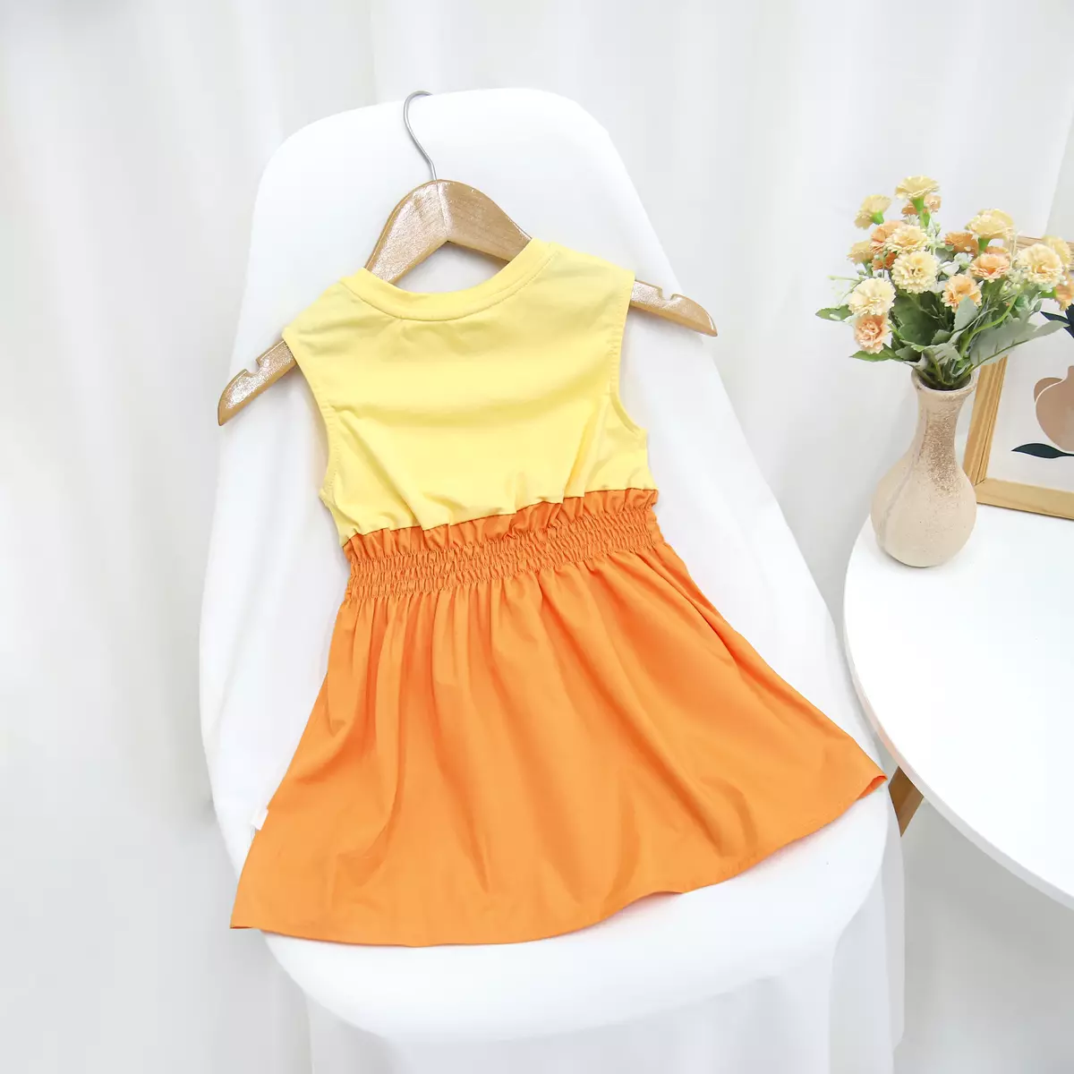 Váy sát nách phối thô chun eo_thumbnail_1