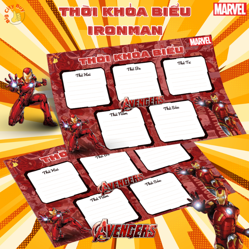 Thời Khóa Biểu Loopy, Capybara, Spider Man, Iron Man Siêu Đẹp Cho Bé_thumbnail_5