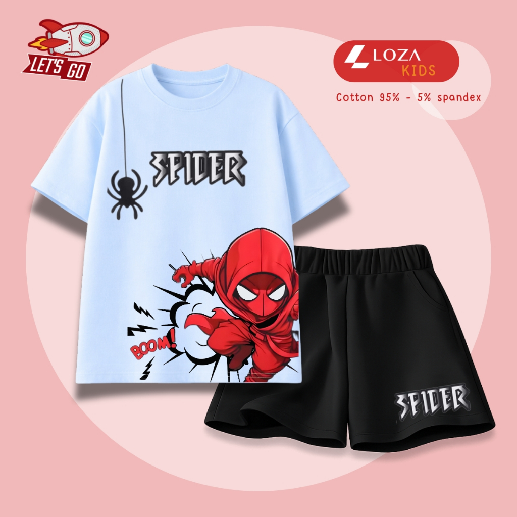 Set bộ bé trai hình Spiderman Boom -  Loza Kids SB639_thumbnail_3