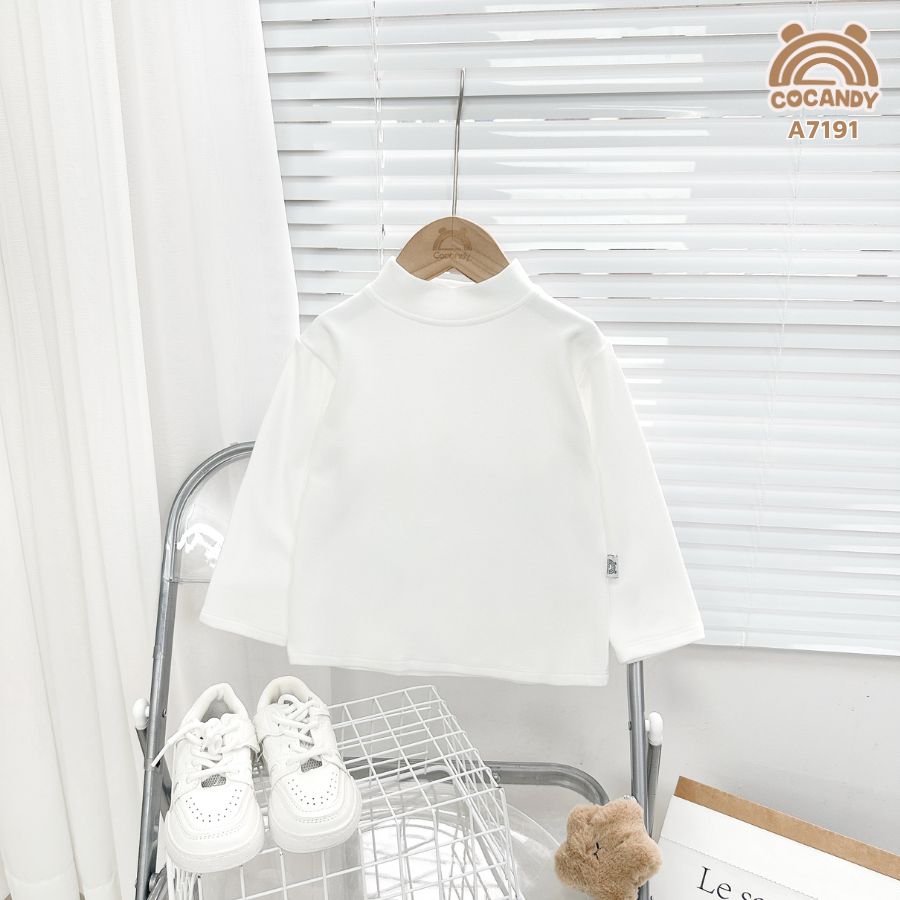 Áo dài Warmish TRẮNG trơn cổ 3 phân_thumbnail_0