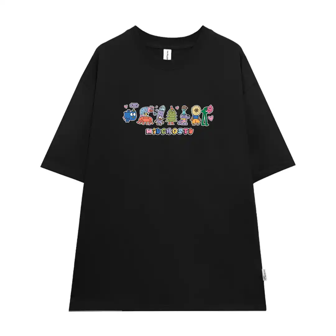 Áo thun nữ form rộng Miucho cotton cao cấp thoáng mát dày dặn hoạt hình in mix 2778