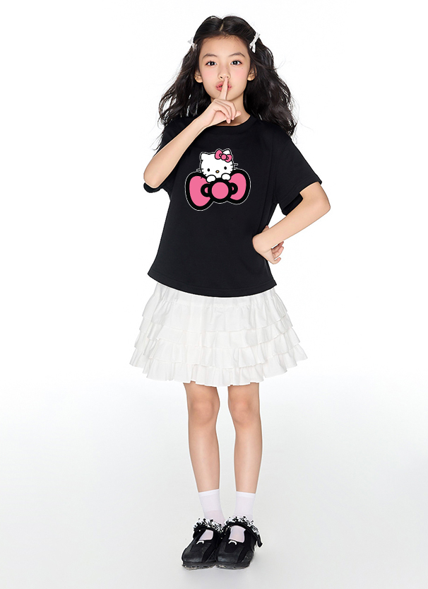 Áo thun bé gái form rộng dễ thương chất vải cotton thoáng mát AED1546 Miucho Kid in artwork_thumbnail_5