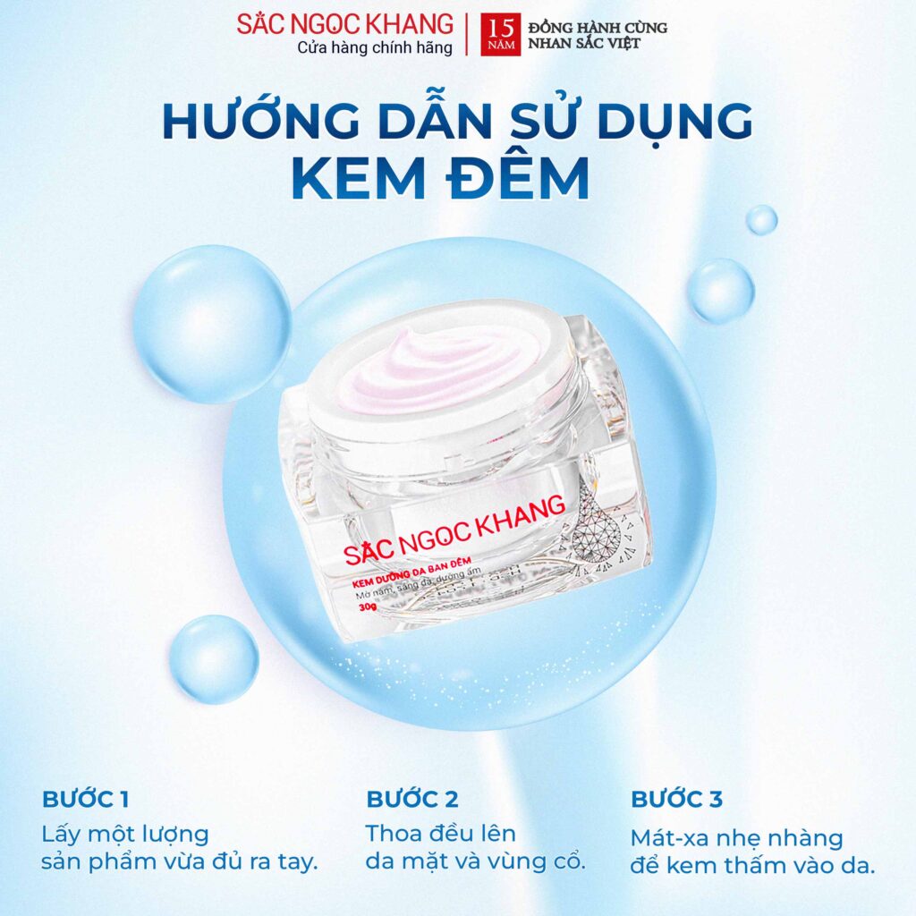 hướng dẫn sử dụng kem dưỡng sắc ngọc khang