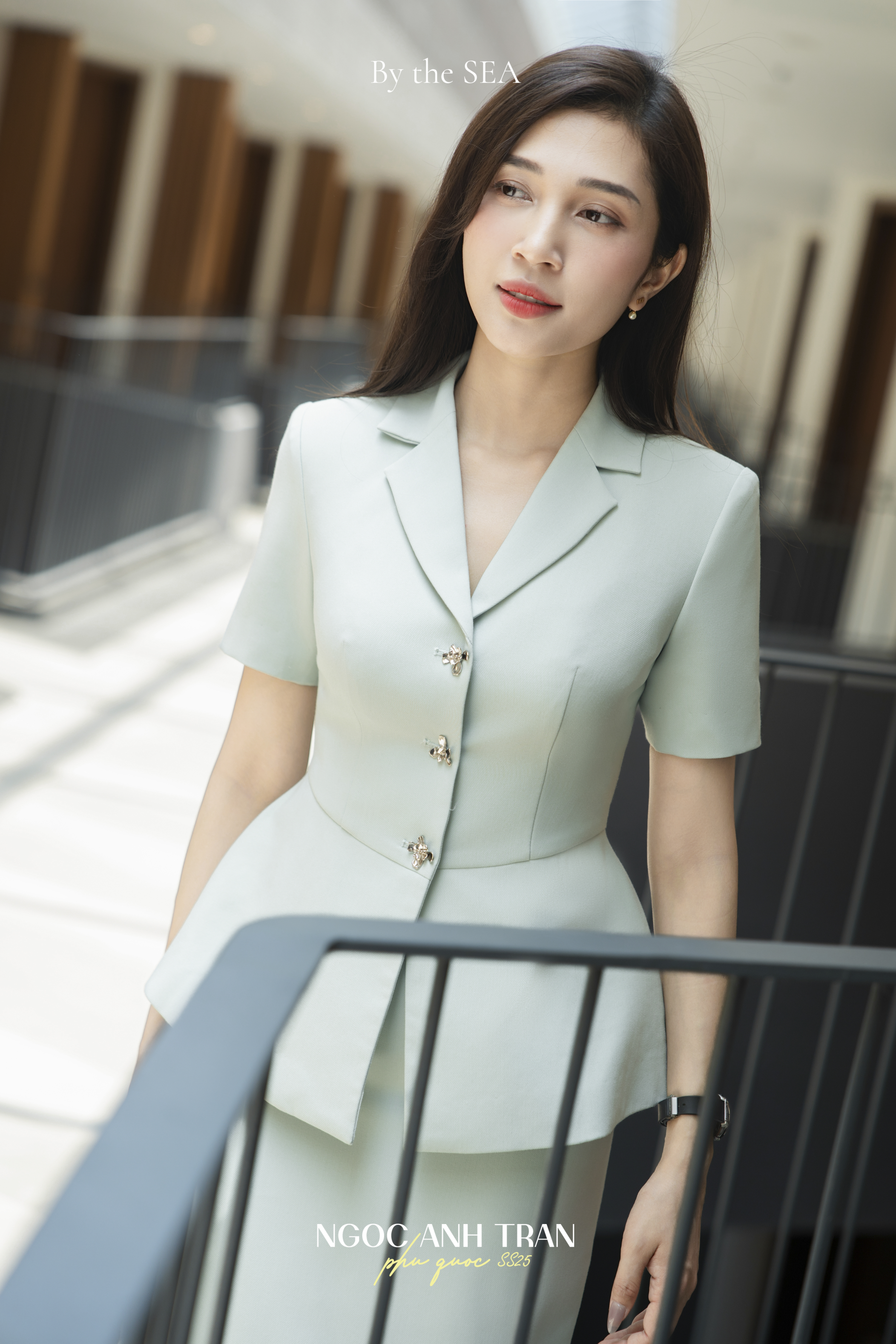 V039 Set BÌNH AN - Áo vest và chân váy xanh mint_thumbnail_2