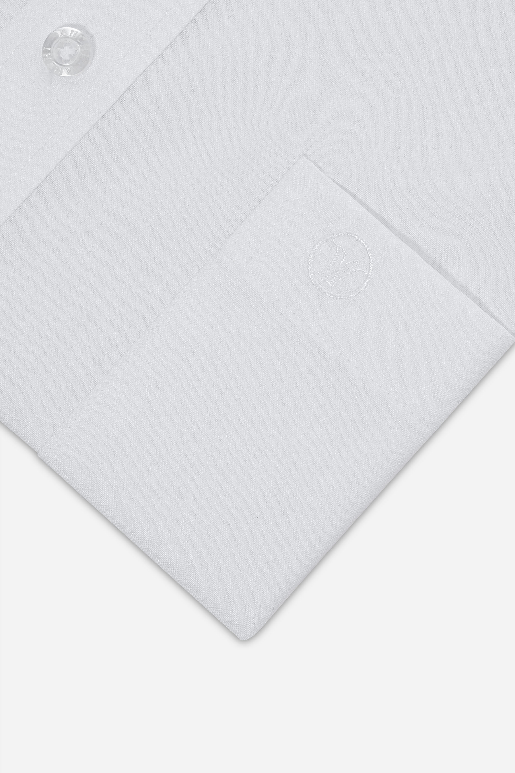 Sơ Mi Trơn Dài Tay Nam Trung Niên ANCHi Chất Liệu Cotton Nhập Khẩu Màu Trắng_thumbnail_4