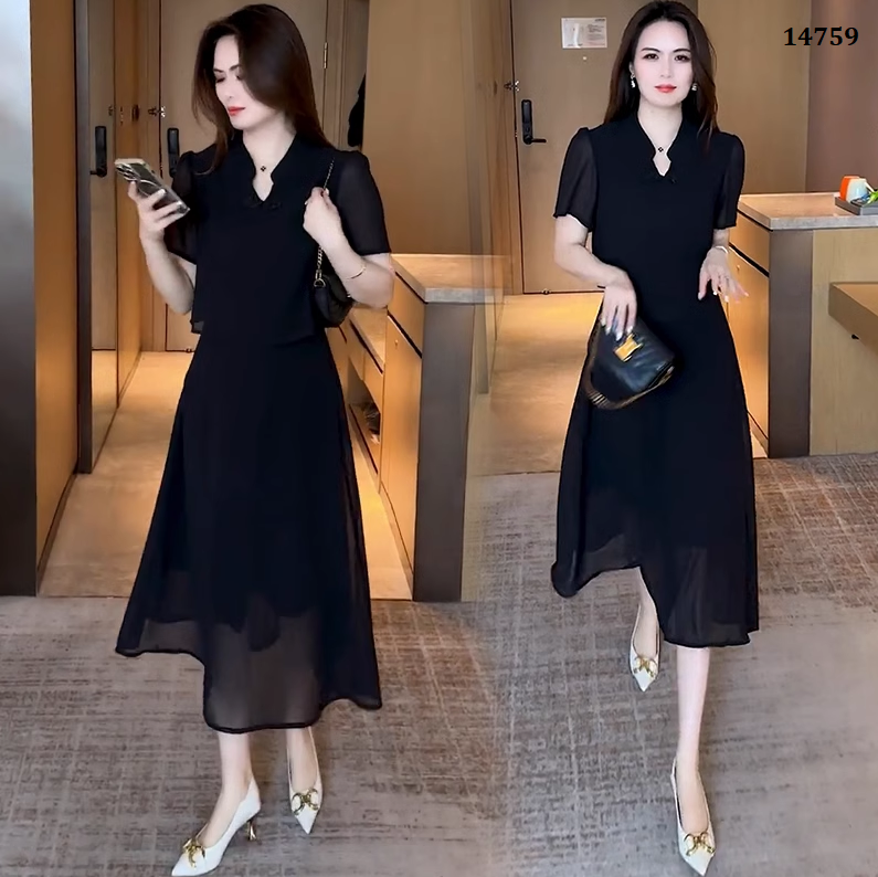 14759-Đầm voan giả rời cổ tàu cách điệu ( voan , lót)_thumbnail_1