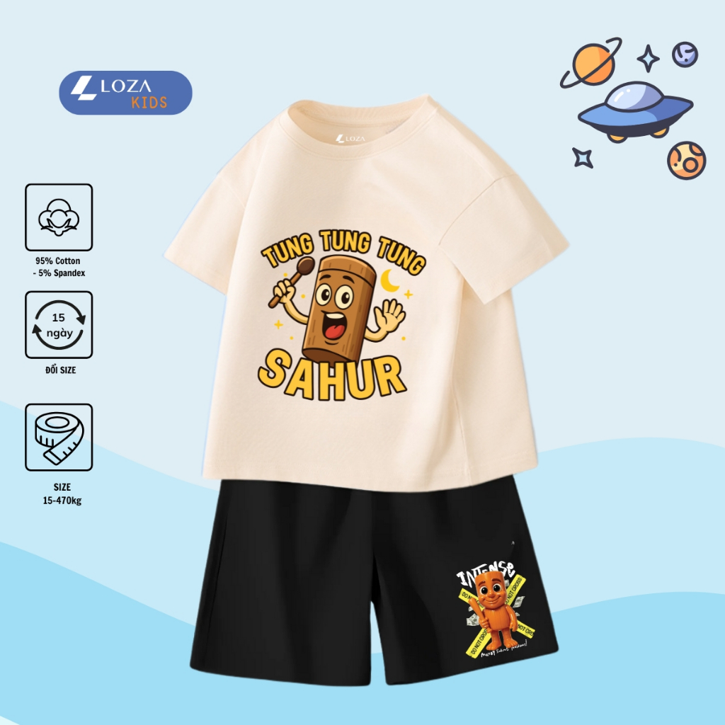 Bộ đồ bé trai in hình 'Tung tung tung sahur' - Loza Kids SB413_thumbnail_5