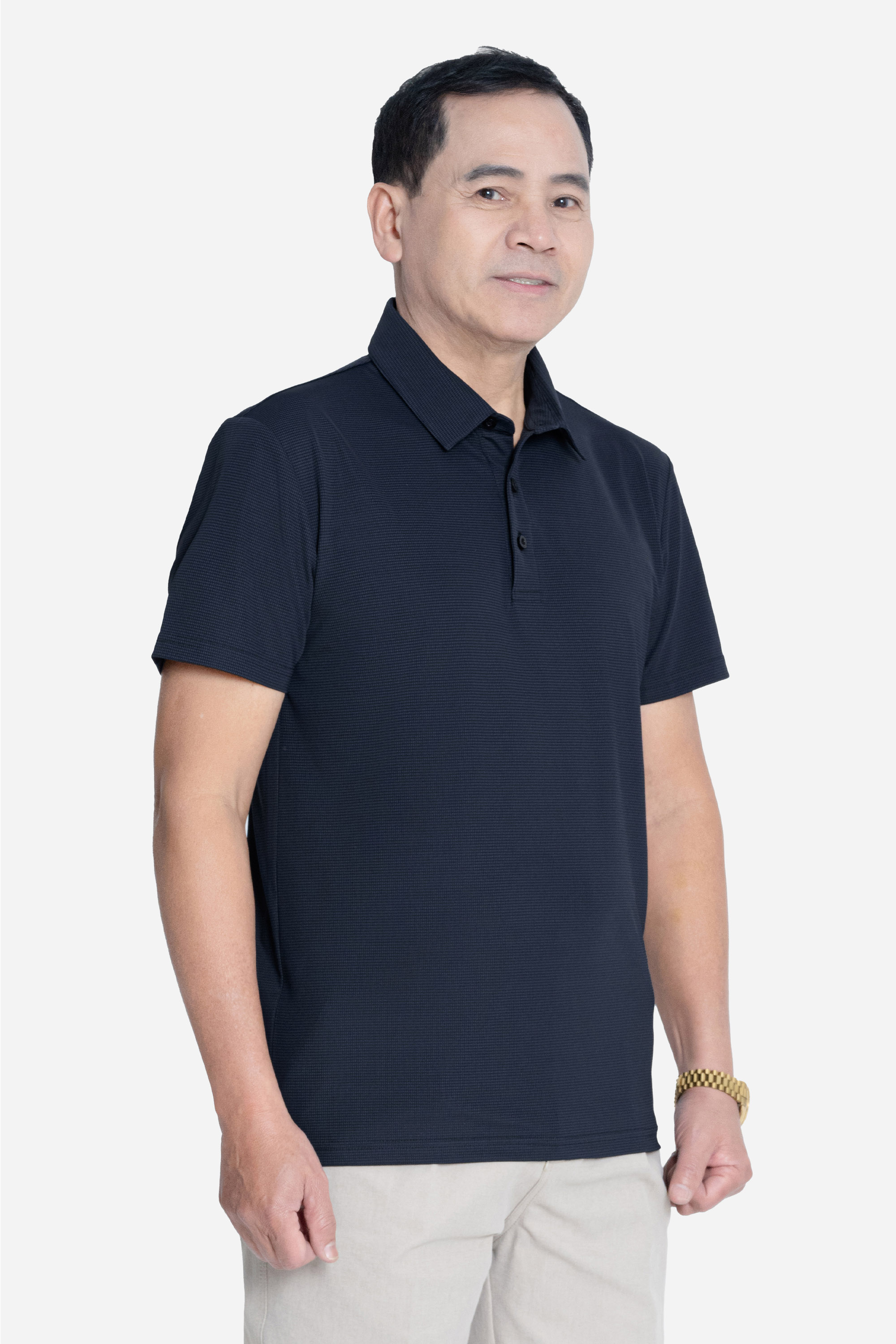 Áo Polo Nam Trung Niên ANCHI Chất Liệu Cotton Phom Suông Vạt Ngang_thumbnail_3