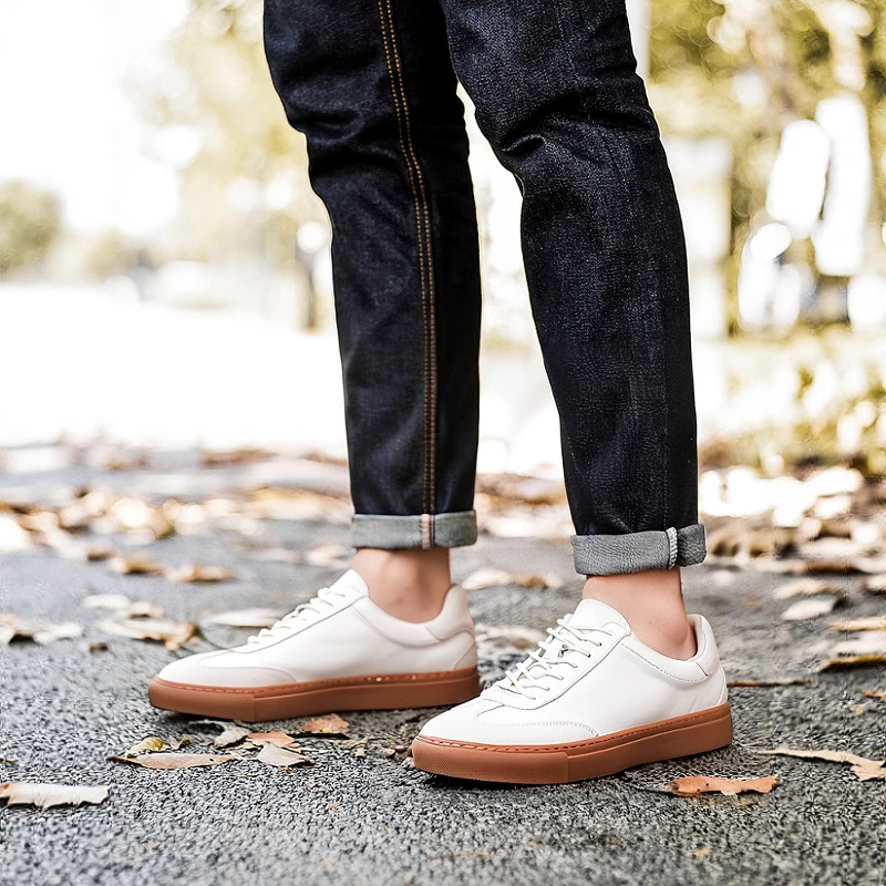 Giày thể thao nam mũi tròn mùa hè – Da bò thoải mái, giản dị, thoáng khí, giày rèn luyện đạo đức mũi tròn có dây buộc đa năng_thumbnail_2