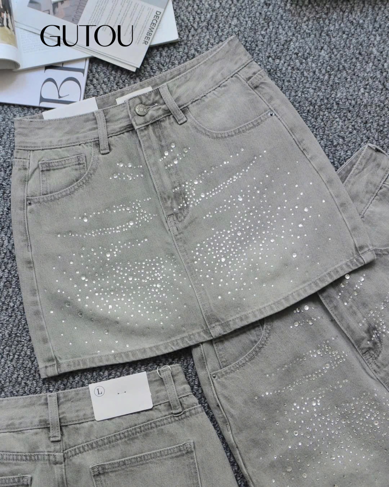 [GUTOU] Chân Váy Jean Silver Denim_thumbnail_5