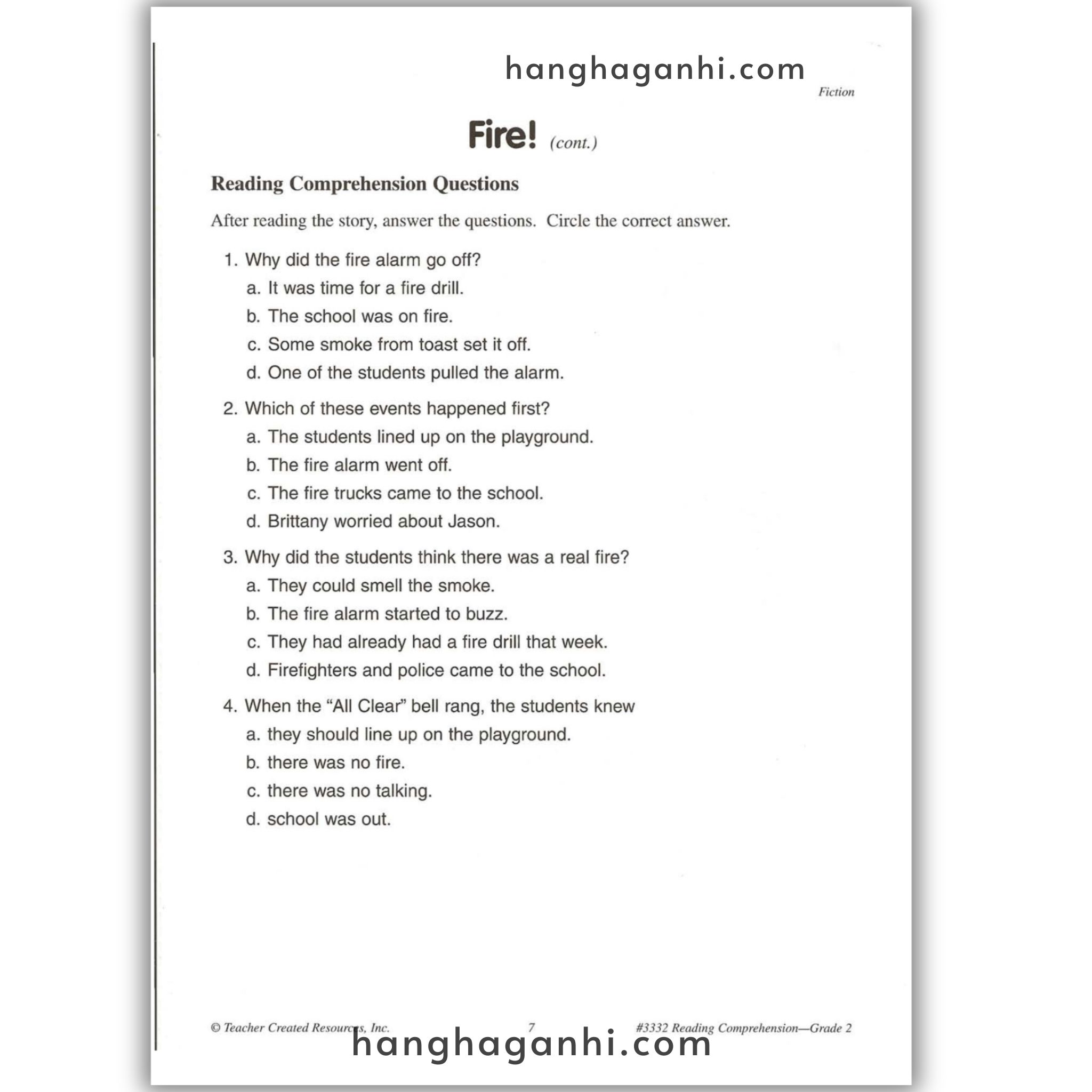 Reading Comprehension Grade 2 Teacher Created Resources, sách đọc hiểu lớp 2_thumbnail_8