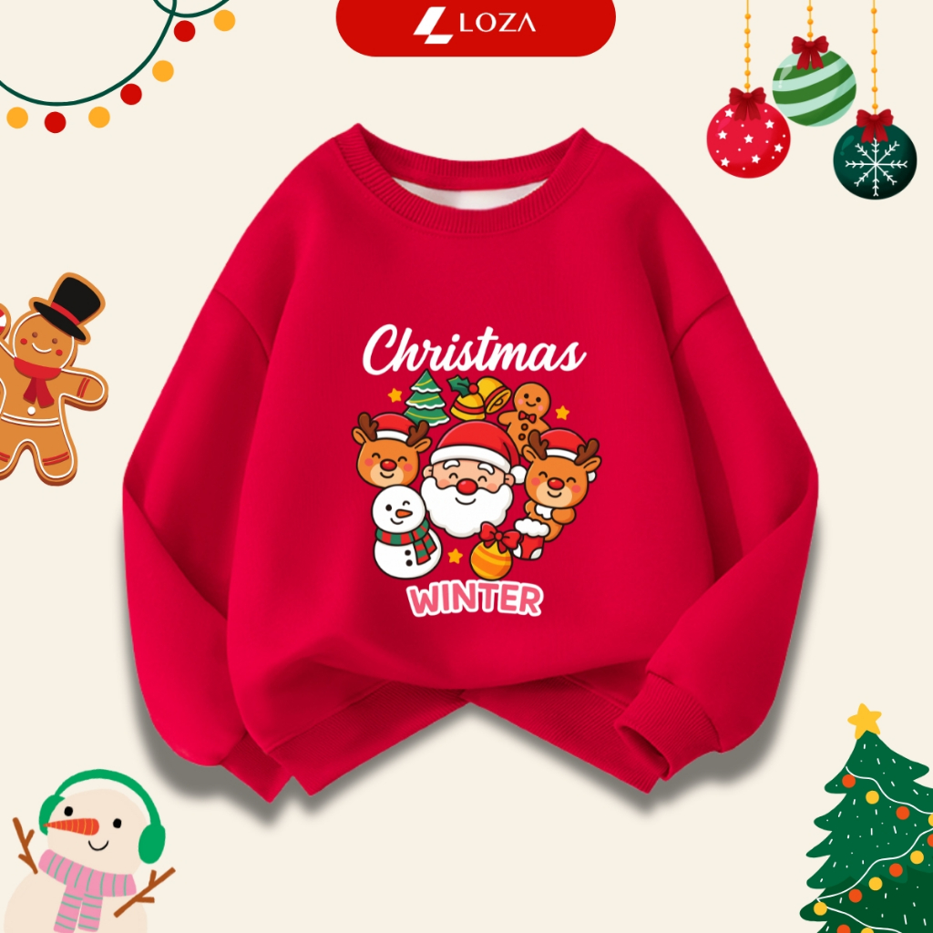 Áo nỉ Noel cho bé trai, bé gái - Loza Kids IN014_thumbnail_6