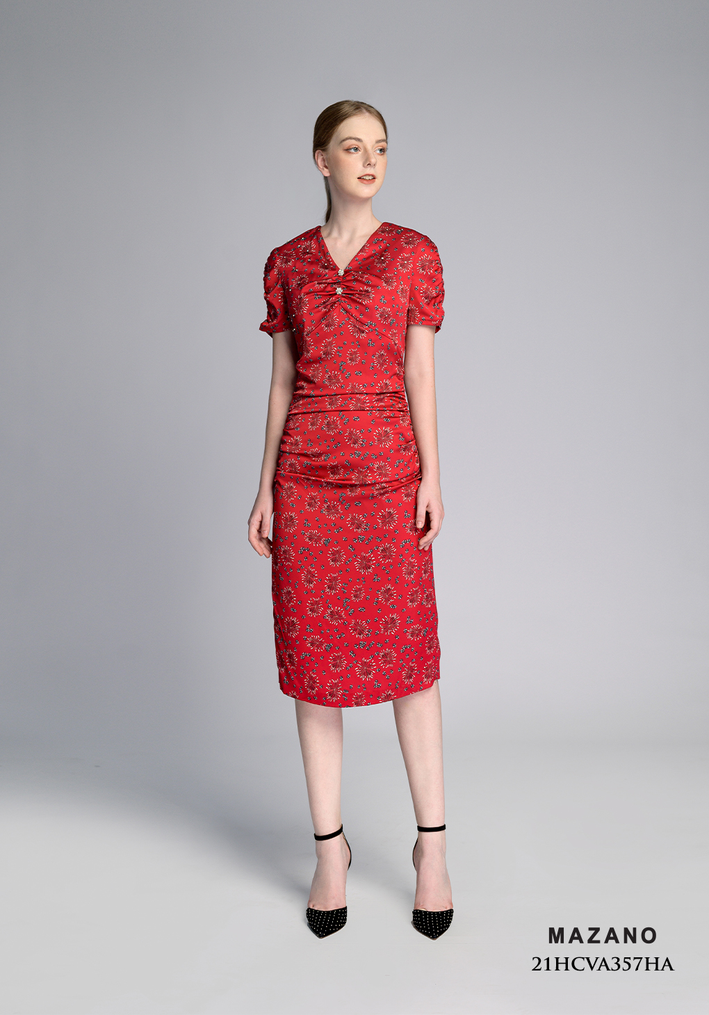 Đầm đỏ nhún eo đính đá_thumbnail_0