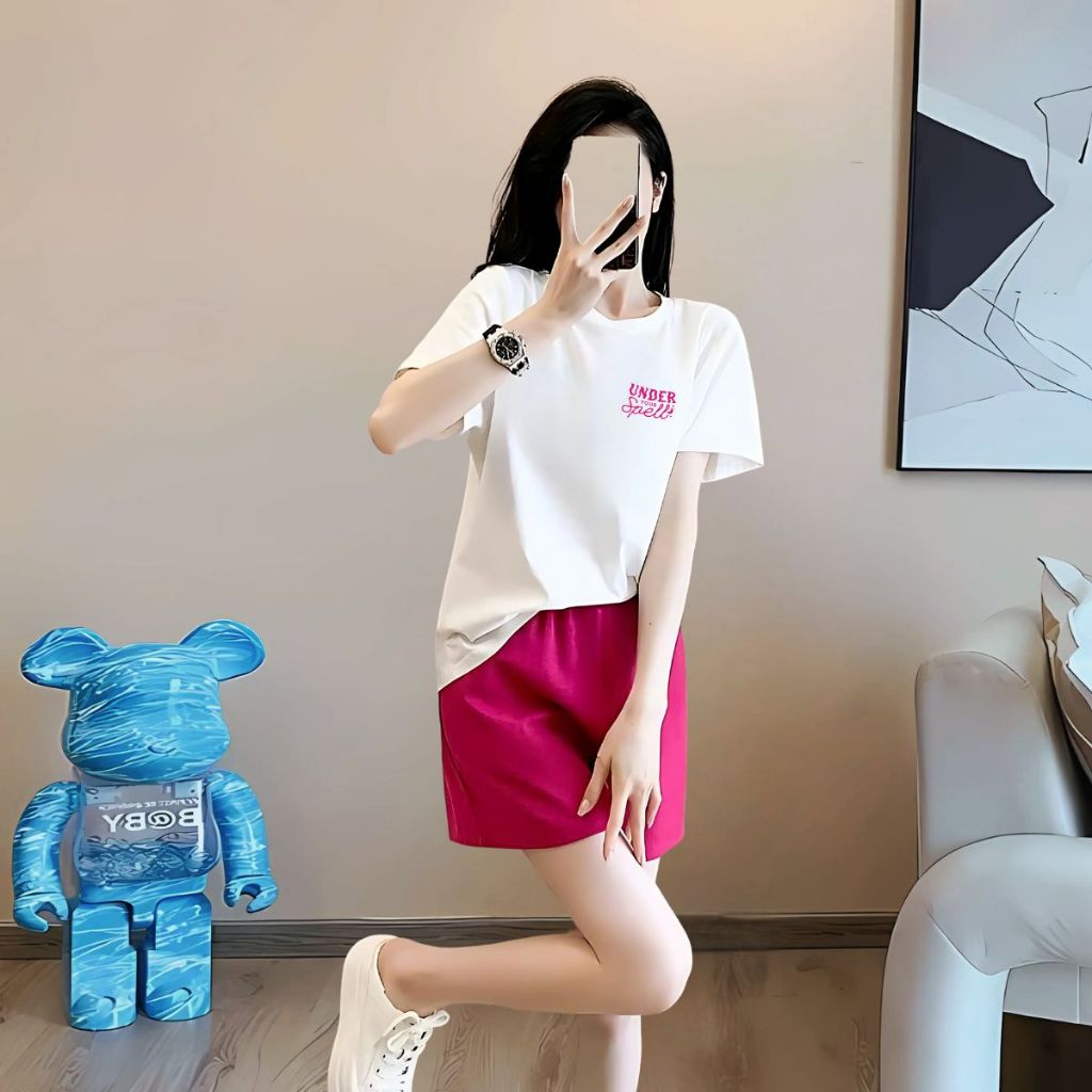 [Form rộng] Set đồ nữ mùa hè - Đồ bộ nữ thời trang (áo phông + quần đùi cotton) - LOZA G0287_thumbnail_7