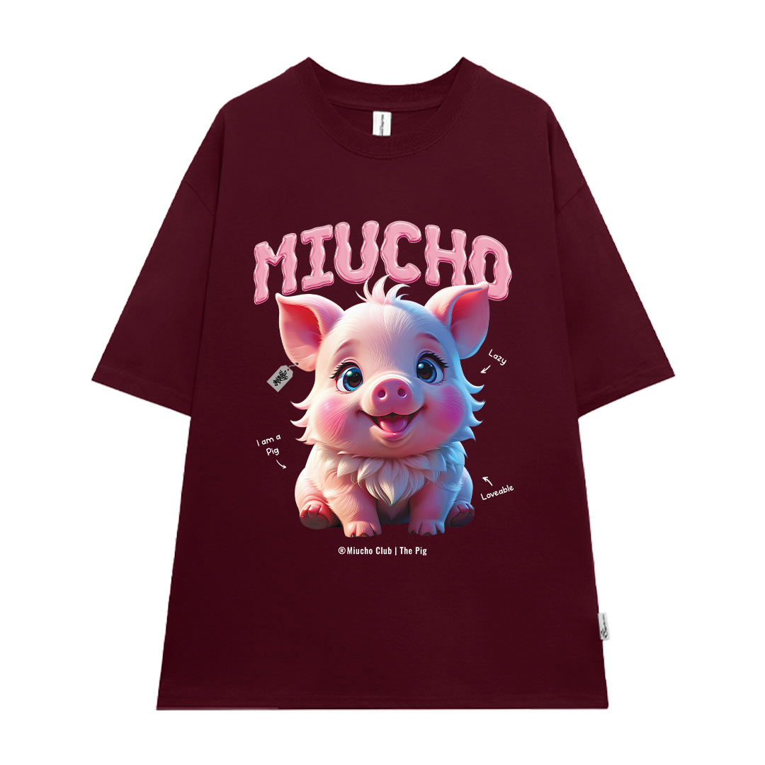 Áo thun form rộng 12 con giáp tuổi Hợi (tuổi heo) ATD1242 Miucho tay ngắn cổ tròn in mix_thumbnail_25