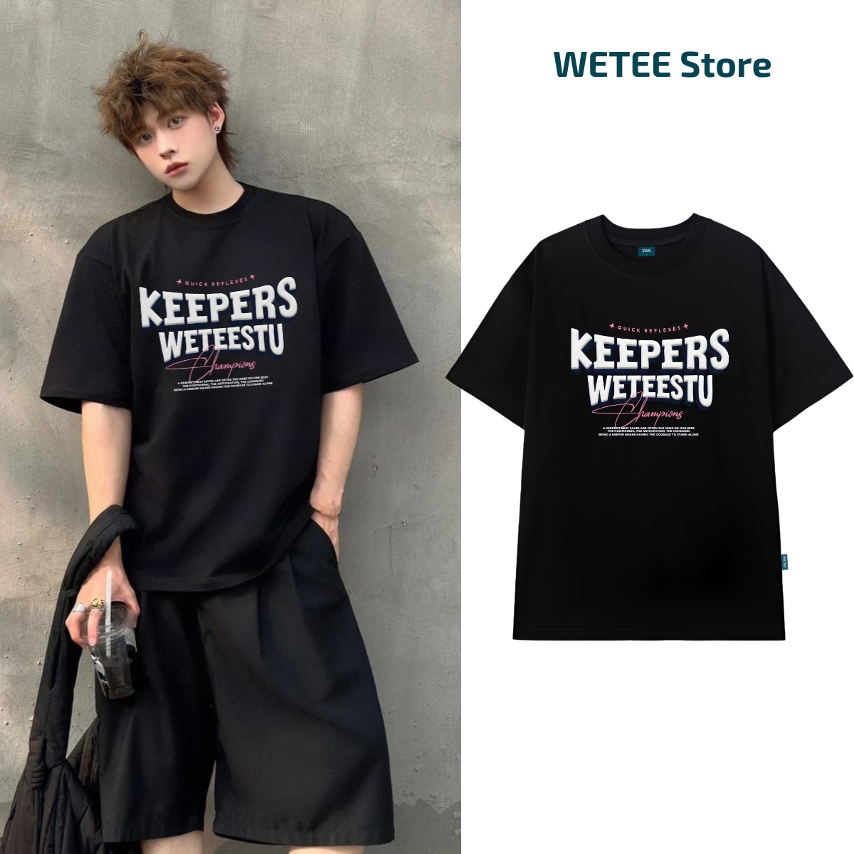 Áo thun unisex UX30-1130 in chữ KEEPERS WETEESTU dáng oversized local brand WETEE_thumbnail_4