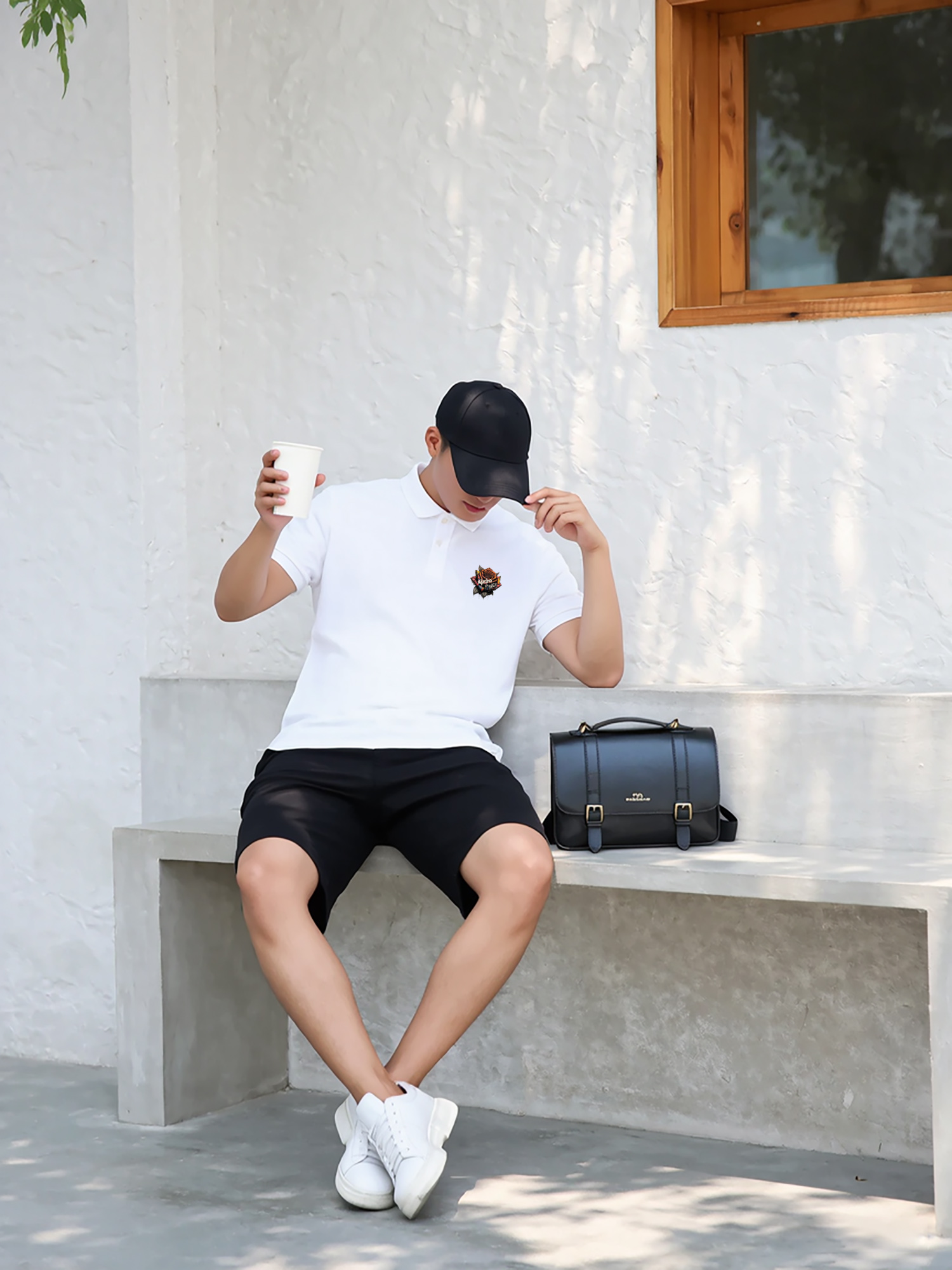 Áo polo nam đẹp form vừa 2052 Miucho Iconic cổ trụ vải cá sấu polyester thoáng mát in artwork_thumbnail_6