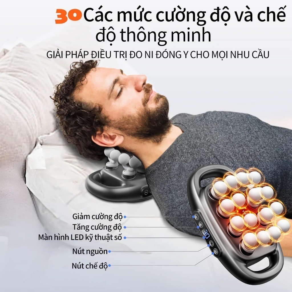 Máy massage cầm tay rung mạnh mini 16 đầu, xoa bóp các vùng trên cơ thể loại bỏ tình trạng mỏi cơ_thumbnail_9
