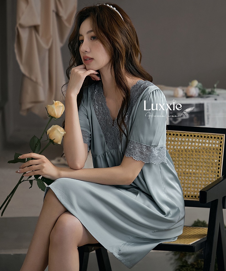 V06 Váy ngủ suông cổ V phối ren_thumbnail_8