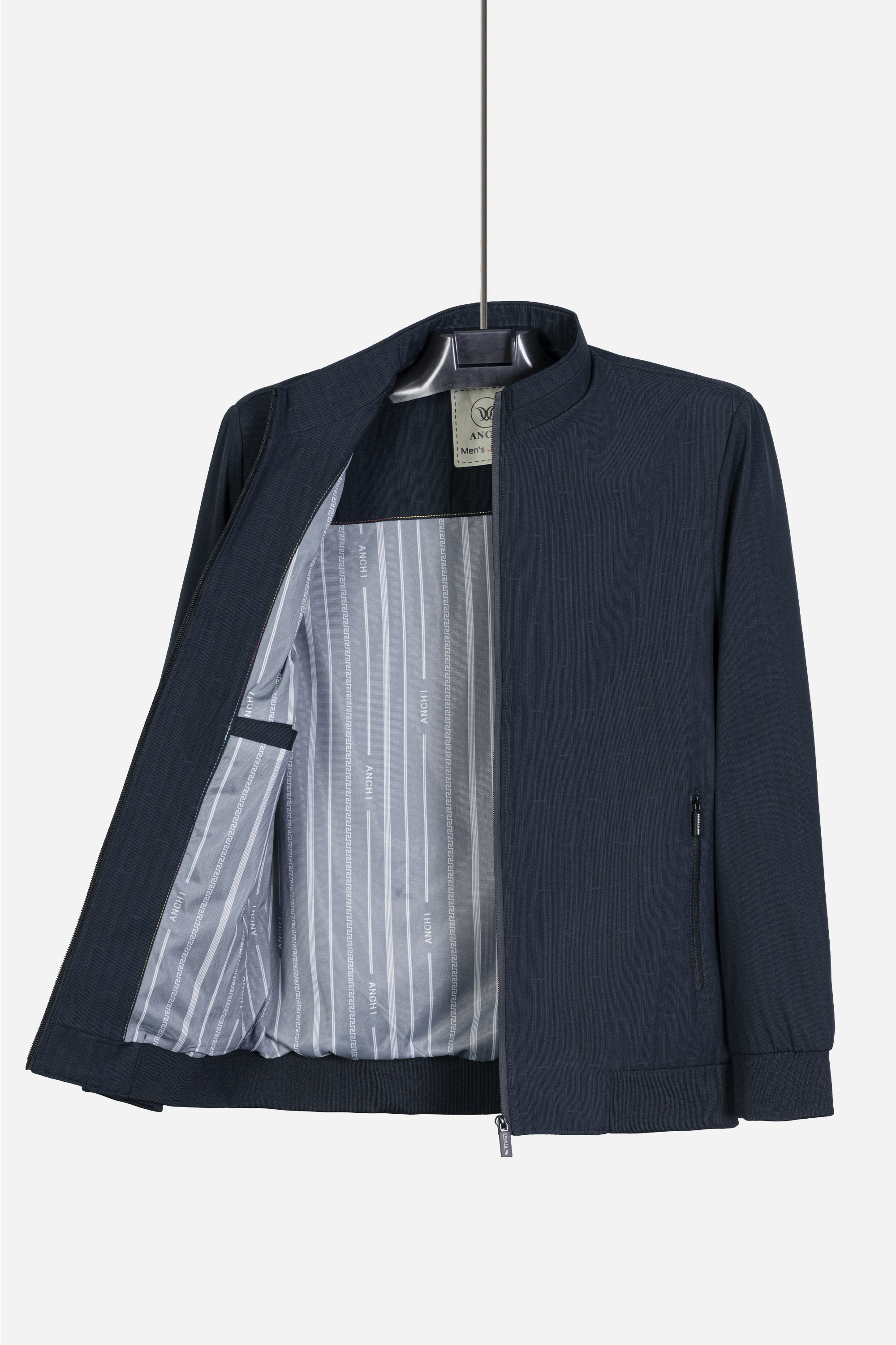 Áo Khoác Bo Dệt Cổ Đứng Trung Niên ANCHI Chất Liệu Poly Cao Cấp_thumbnail_9