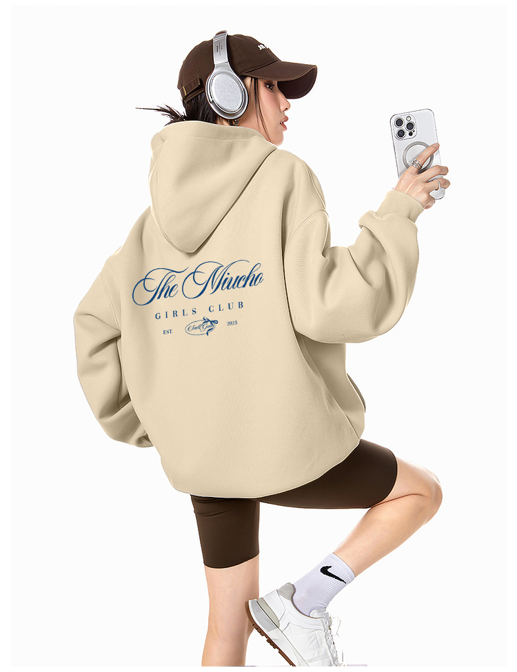 Áo hoodie zip local brand form rộng vải nỉ chân cua HZD1641 Miucho in typography_thumbnail_5