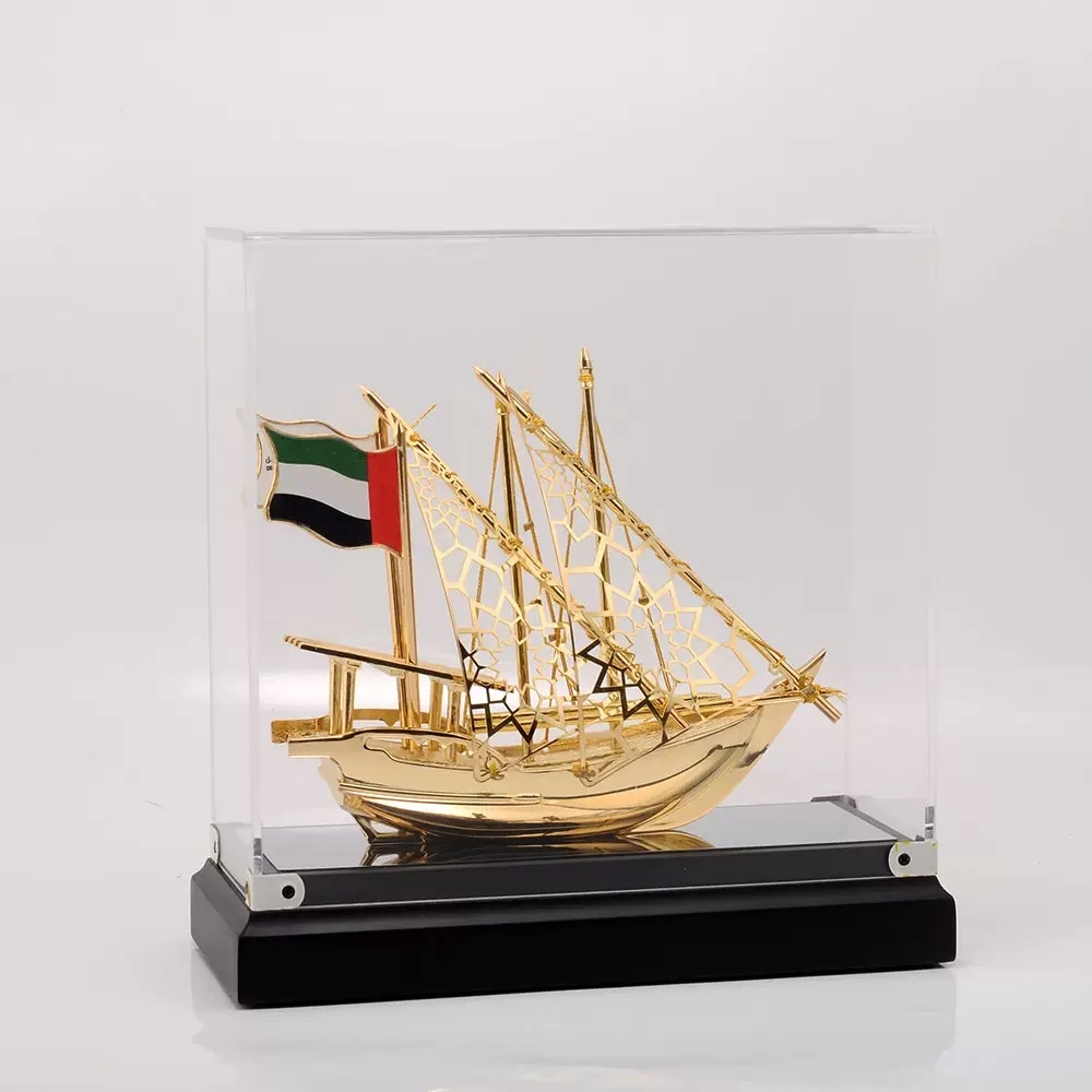 Qùa tặng thuyền mô hình thuận buồm xuôi gió  mạ vàng cao cấp _thumbnail_3