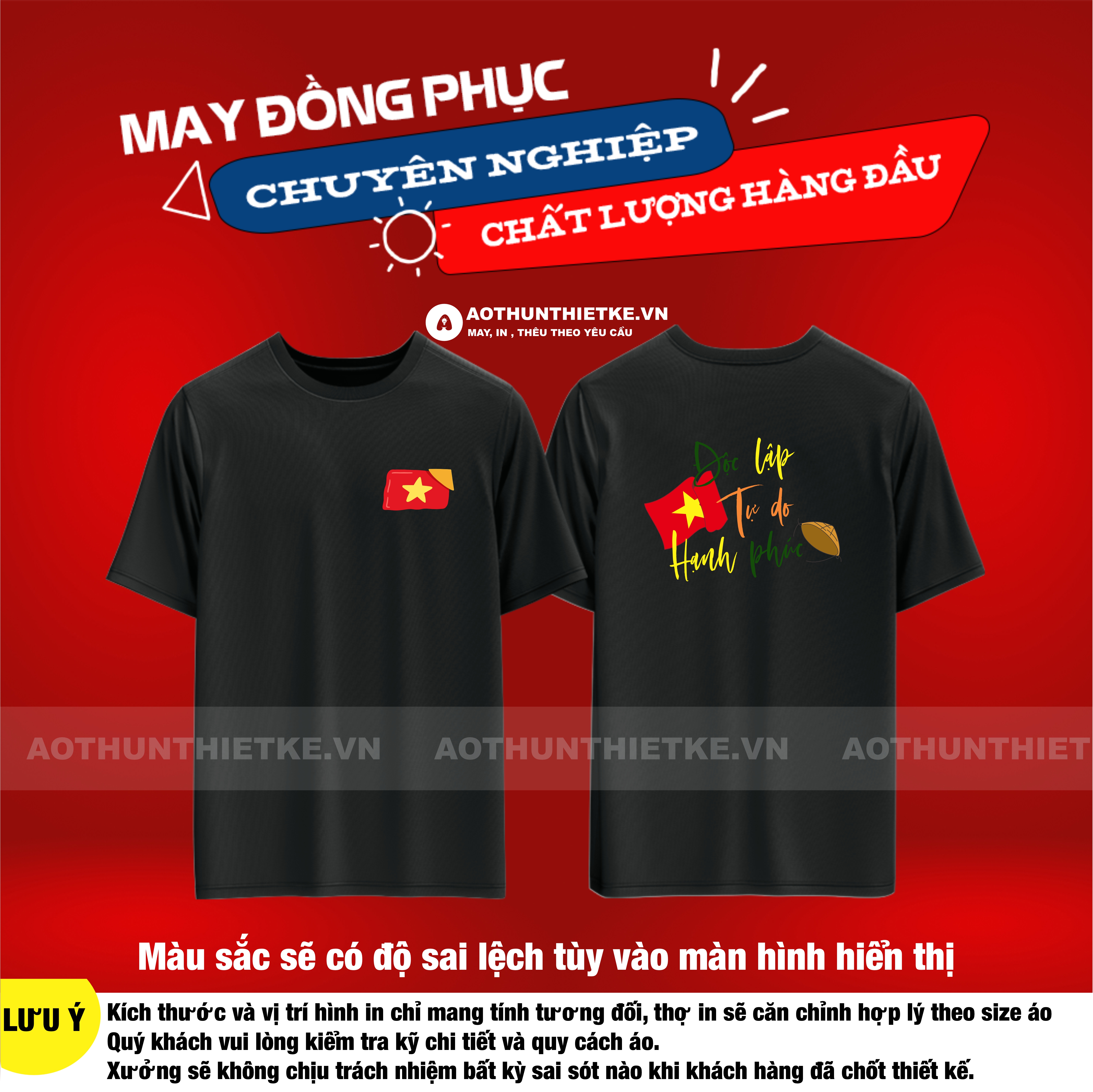 Áo Thun Cờ Việt Nam Độc Lập Tự Do