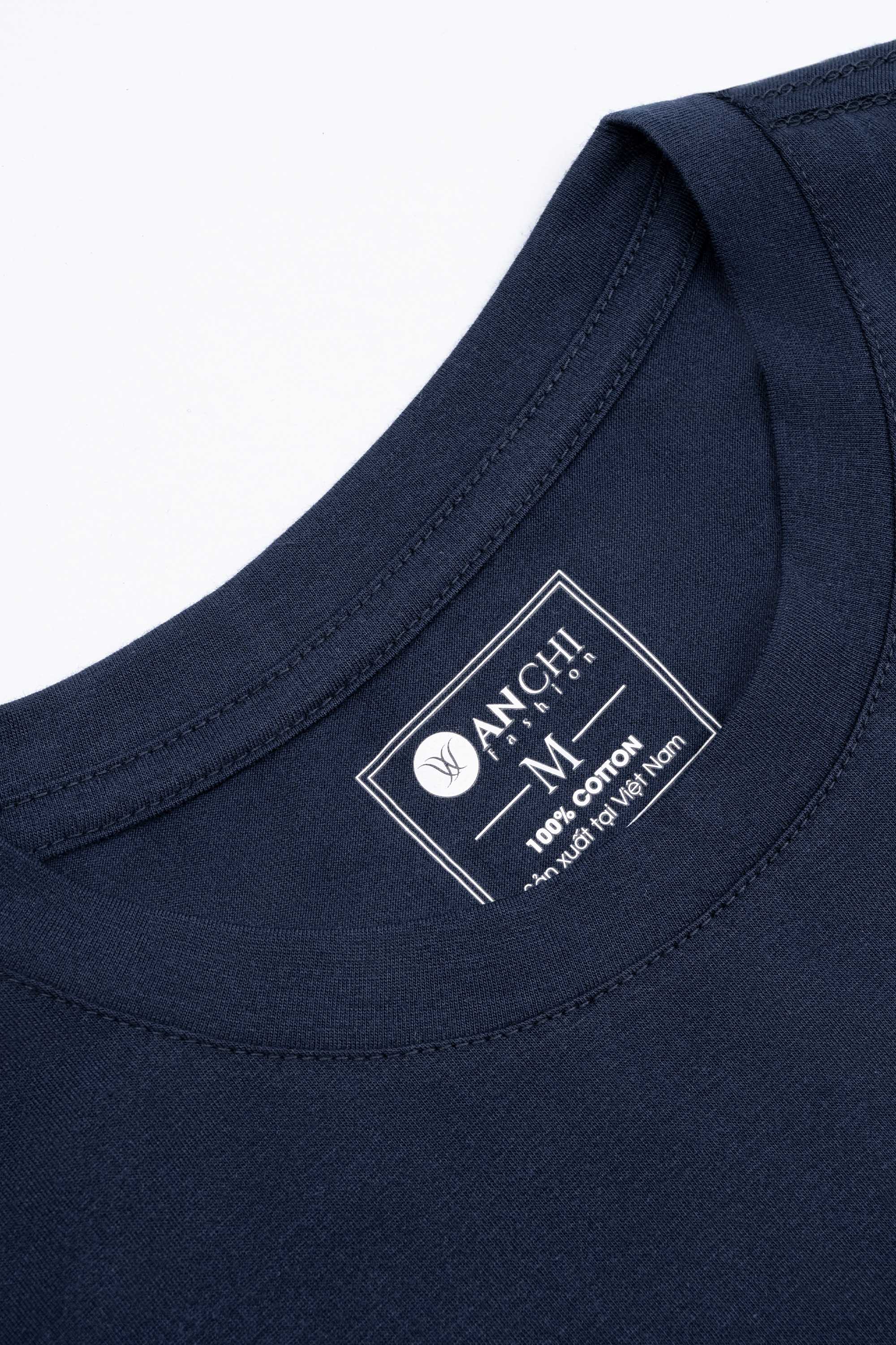 Áo Phông Cổ Tròn Nam Trung Niên ANCHI Chất Liệu Cotton Co Giãn Màu Xanh Than_thumbnail_3