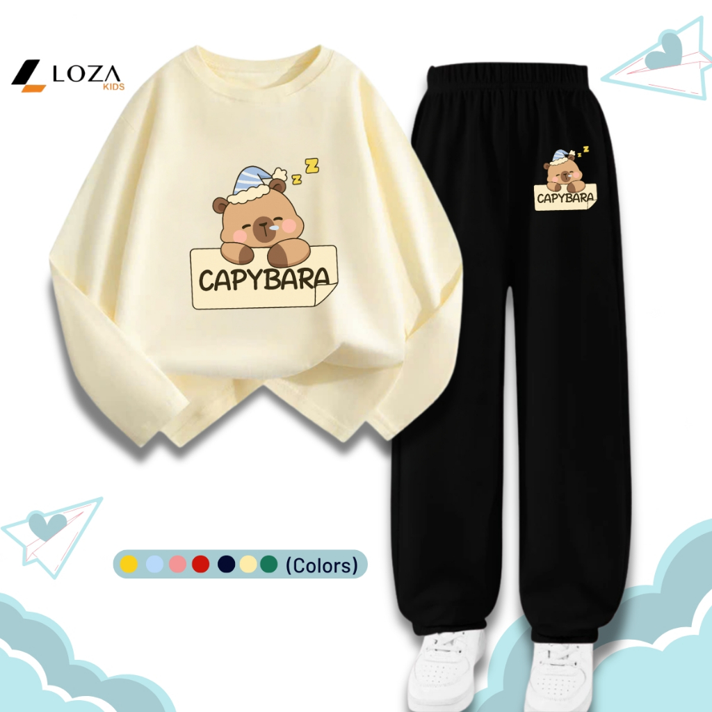 Bộ Thu - Đông bé trai và bé gái in hình Capybara - Loza Kids BW474_thumbnail_2